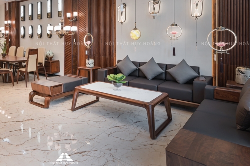 Bàn trà gỗ óc chó mẫu 03