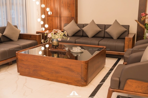 Bàn trà gỗ óc chó mẫu 04