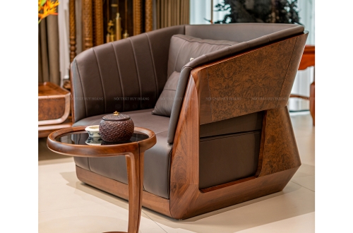 Ghế thư giãn gỗ óc chó mẫu 02