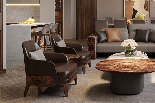 Ghế thư giãn gỗ óc chó mẫu 08