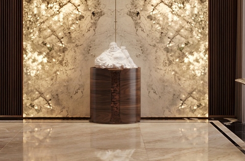 Bàn decor gỗ óc chó mẫu 13