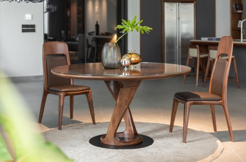 Bàn decor gỗ óc chó mẫu 14