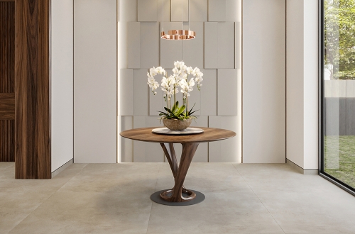 Bàn decor gỗ óc chó mẫu 15