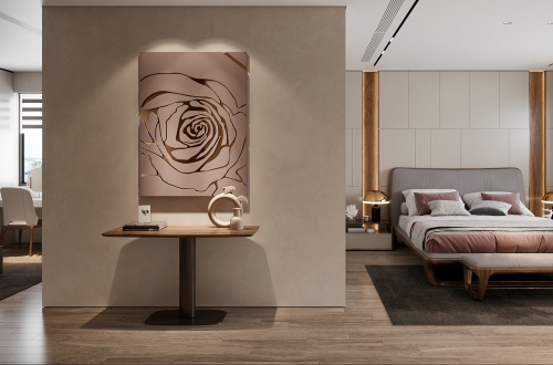 Bàn decor gỗ óc chó mẫu 17