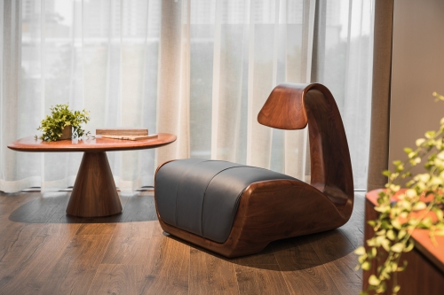 Bàn decor gỗ óc chó mẫu 19