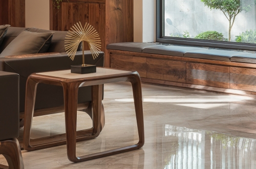 Bàn decor gỗ óc chó mẫu 20