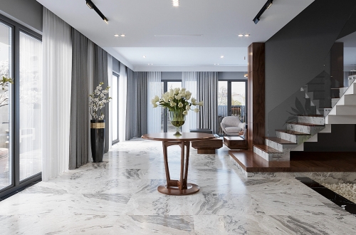 Bàn decor gỗ óc chó mẫu 23