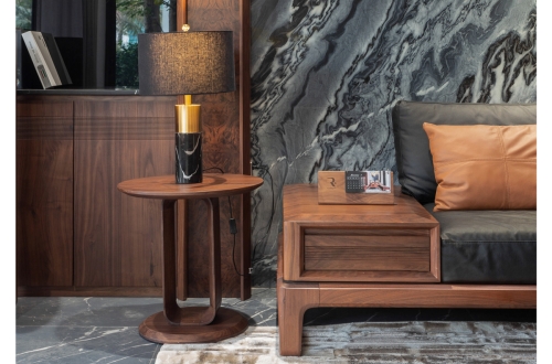 Bàn decor gỗ óc chó mẫu 26