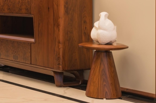 Bàn decor gỗ óc chó mẫu 03