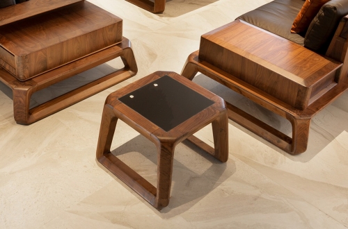 Bàn decor gỗ óc chó mẫu 04