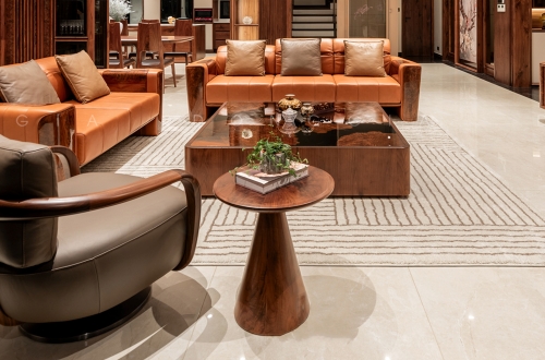 Bàn decor gỗ óc chó mẫu 09