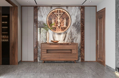 Tủ Console gỗ óc chó mẫu 01