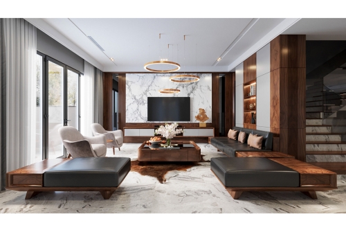 Sofa gỗ óc chó nhập khẩu Avalon 08