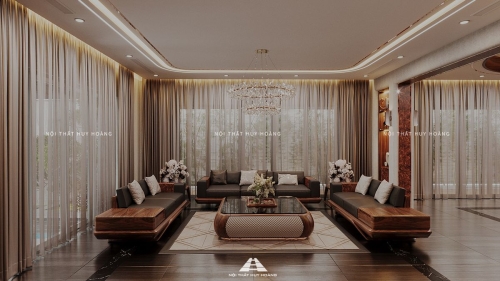 Sofa gỗ óc chó Avalon 20 mang vẻ đẹp bề thế