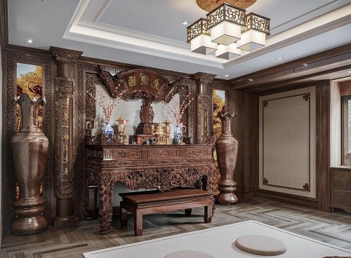 Phòng thờ gỗ tự nhiên BT-04
