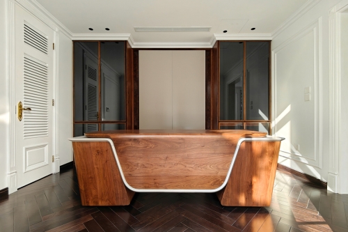 Bàn làm việc gỗ óc chó BLV-12