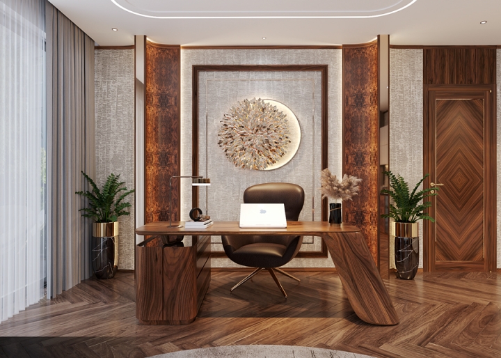 Bàn làm việc gỗ óc chó