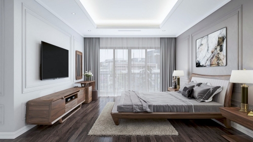 Kệ tivi gỗ óc chó hiện đại KTV-03