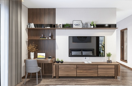 Kệ tivi gỗ óc chó KTV-08