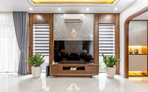 Kệ tivi gỗ óc chó đẹp KTV-01