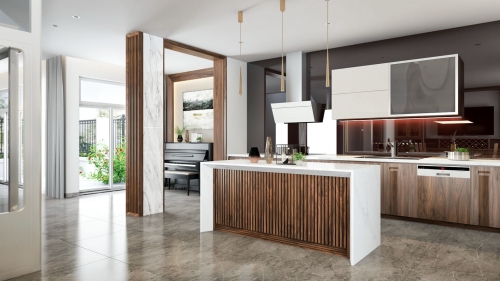 Tủ bếp óc chó tự nhiên TB-08