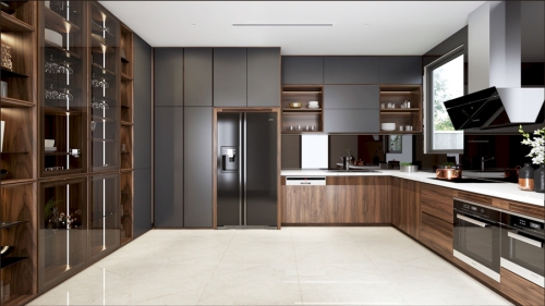 Tủ bếp gỗ óc chó TB-19