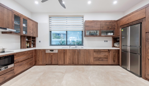 Tủ bếp óc chó hiện đại TB-07