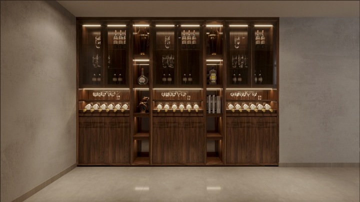 Tủ rượu gỗ óc chó